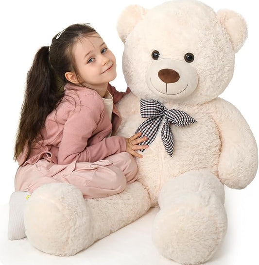 MaoGoLan Giant Teddy Bear Plush Toy - Ultra Soft & Cute Large Stuffed Animal 39 inches, Perfect for Baby Showers, Birthdays, Valentine’s Day Gifts (Kids, Couples, Family),Beige