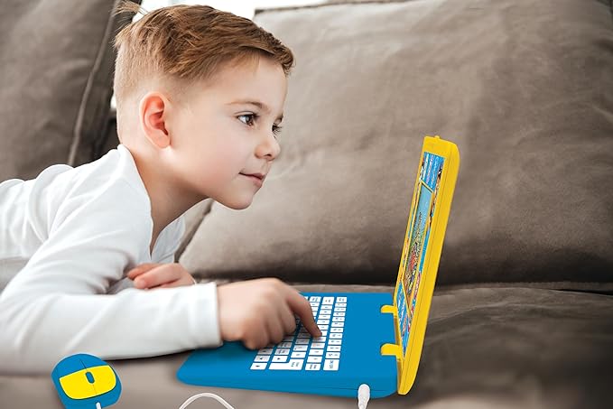 Lexibook - Paw Patrol - Bilingual and Educational Laptop English/Spanish - Toy for Children, 170 Activities to Learn, Play Games and Music, Large Screen - JC599PAi2