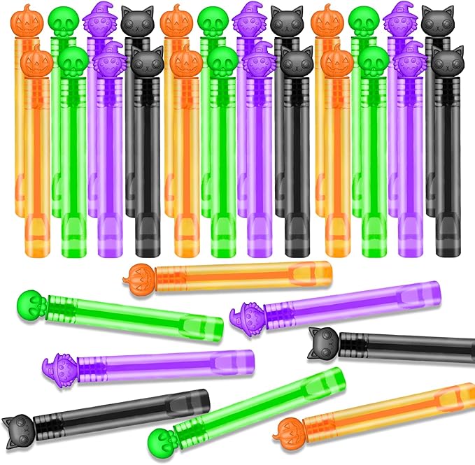 Boo Basket Goodie Bag Stuffers for Toddlers 200 Pcs, Halloween Mini Bubble Wands Toys Gifts for Kids, Small Treats Non Candy Birthday Party Favors Supplies Class Treasure Box Prizes Trinkets Stuff