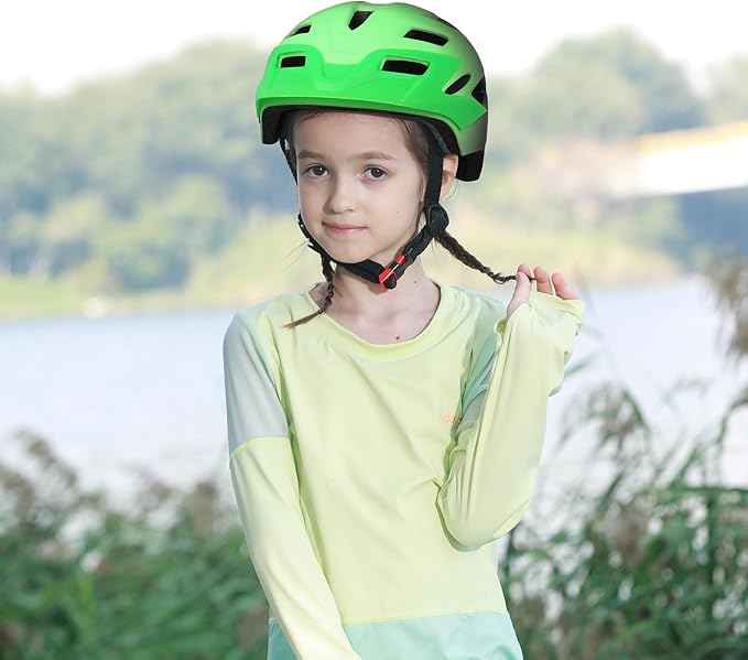 Kids Bike Helmet, Youth Toddler Boys Girls Helmets, 2 Size Adjustable for Ages 2-3-5-8-14 Years, Child Helmet with Visor and LED Light, Lightweight Multi-Sport Bicycle Scooter Cycling Helmets