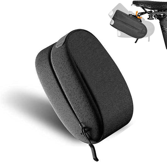 ENLEE Bike Saddle Bag, Adjustable Bicycle Seat Bag, Quick-release Tail Bag Cycling Seat Pack for Mountain Road Bikes (Black)