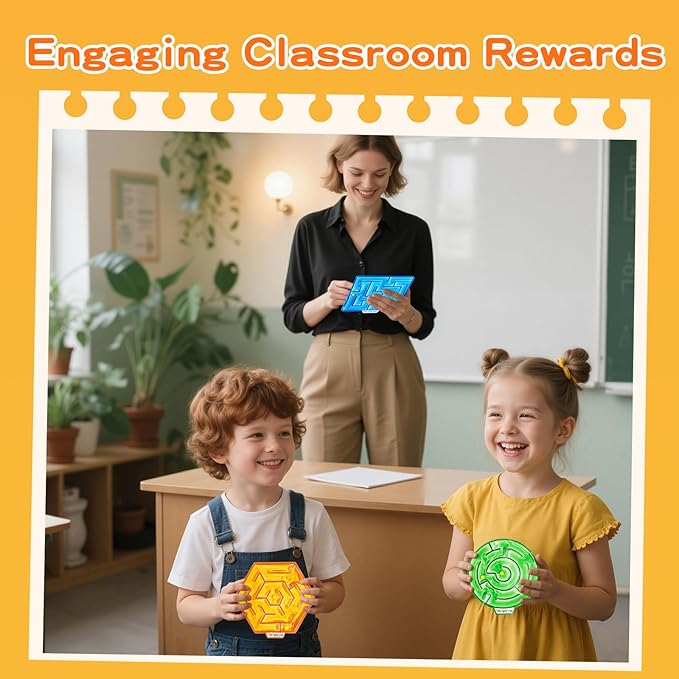 Sensory Squishy Toy | 3-Pack Maze Toy Filled with Goo | Sensory Toys for Kids with Autism | Quiet Fidget Toy | Calming Squishy Fidgets for Special Needs | Gifts Prizes for Classroom