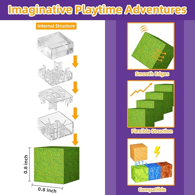 Magnetic Blocks, 150 PCS Magnetic Building Blocks Sensory Toys for 3-5 4-6 5-7 6-8 Year Old Boys Girls Easter Birthday Gifts Travel Outdoor Kids Games