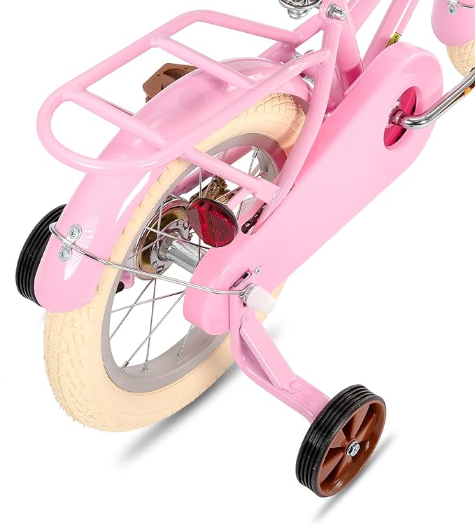 JOYSTAR Girls Bike for 2-12 Years Old Toddlers and Kids, 12" 14" 16" 18“ Retro Style Kids Bike with Training Wheels, 20 Inch Children Bicycle with Kickstand