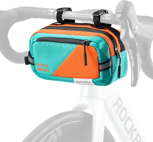 ROCKBROS Bike Handlebar Bag Large Capacity Bicycle Handle Bar Bag Quick Release Bike Front Bag Bike bag with Shoulder Strap Cycling Accessories for Men Women