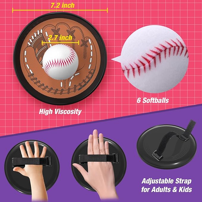 QDRAGON 4 in 1 Tball Set for Toddlers 3-5 with Toss and Catch Ball Set / 2 Bats, Hanging Tee Ball Stand with Auto Pitching Machine, Indoor Outdoor Sport Toys Games Christmas Birthday Gifts for Girls