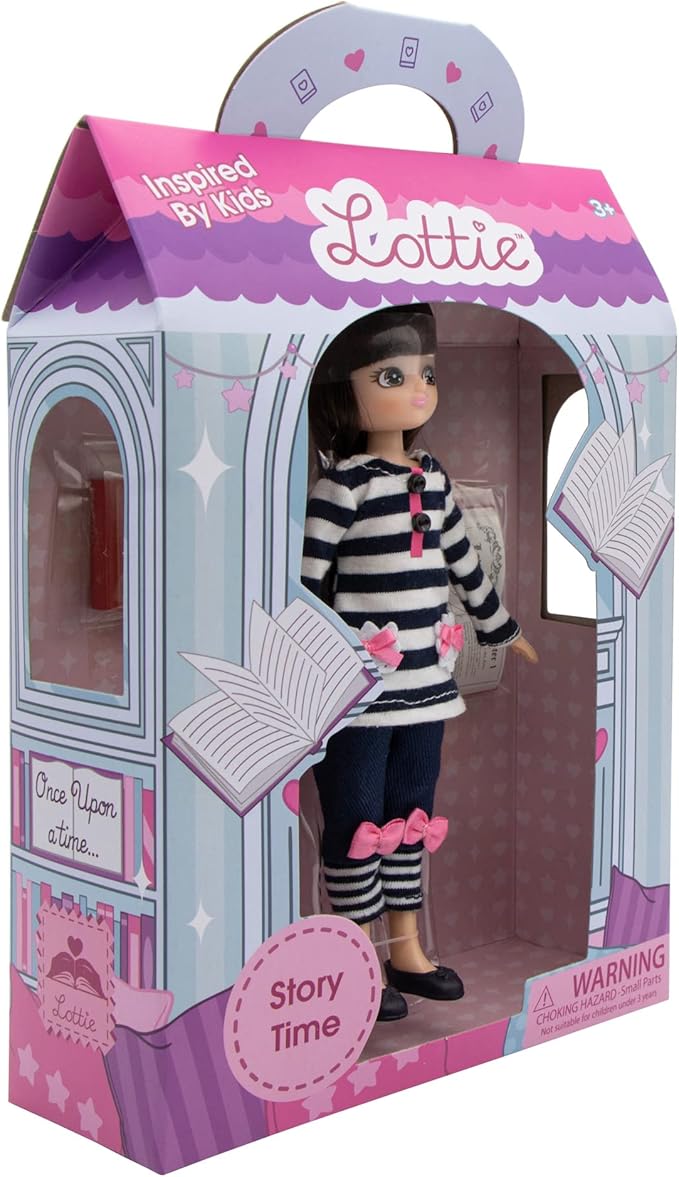 Lottie Story Time Doll with Book and Reading Accessories