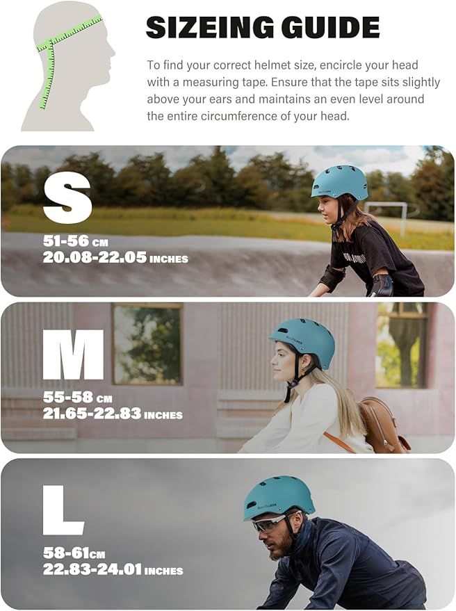 Skateboard Bike Helmet,Multi-Sport with Premium Safety & Ventilation,Shock-Absorbing,Adjustable for Cycling Scooter Commuter Skate Protection for Youth Adult
