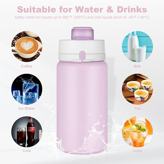 PLTCAT Collapsible Foldable BPA Free Reusable Lightweight Leak-Proof Travel Silicone Water Bottle for Travel, Gym, Hiking, Office, Camping