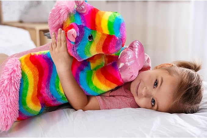 HollyHOME Plush Unicorn Stuffed Animals Rainbow Unicorn Toy Gifts for Valentines Day, Christmas, Birthday, Party and Decorations 24 Inch