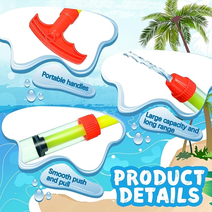 12 Pcs Water Squirter Water Shooter Bulk 16 Inch Long Water Guns with Easy Grip Handle Summer Backyard Pool Outdoor Beach Swimming Water Game Supplies