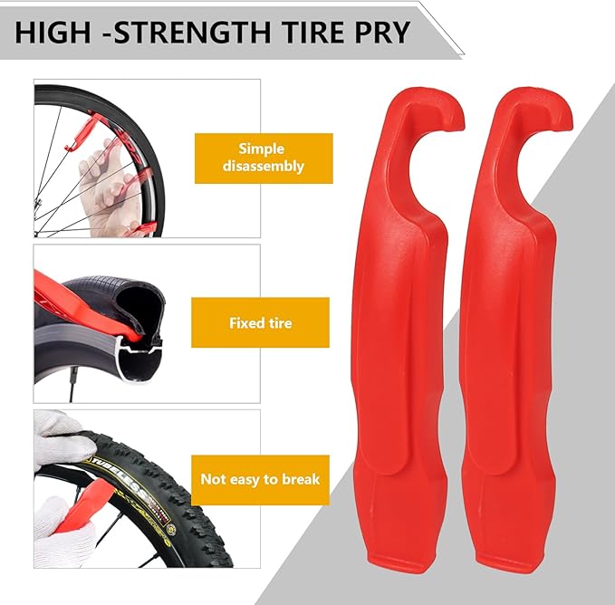 80pcs Bike Tire Repair Kit, Self-Adhesive Bike Tire Patch Kit, Bike Tool Kit with Portable Storage Box and Valve Converter, Bike Repair Kit for Mountain Bikes, Commuter Bikes, Motorcycles