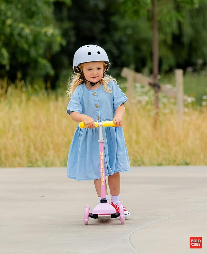 Teeny | 3 Wheel Mint Scooter for Kids & Toddlers Ages 3-6 Years | Flashing Wheels | Height Adjustable 53 to 70 cm | My First Scooter