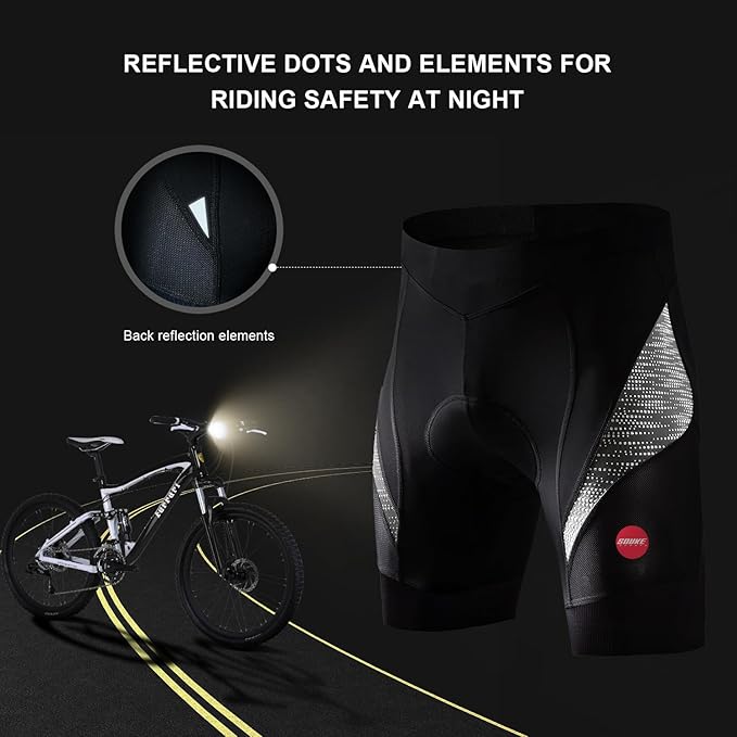 Men's Cycling Shorts Padded Bicycle Riding Half Pants Bike Biking Cycle Tights