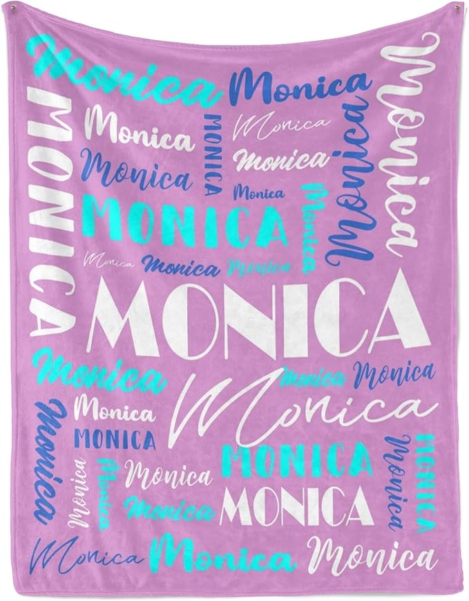 Name Blanket Personalized Blanket for Adult Kids Flannel Customize Throw Blanket Custom (Color 27, 50 x 60 Inches)