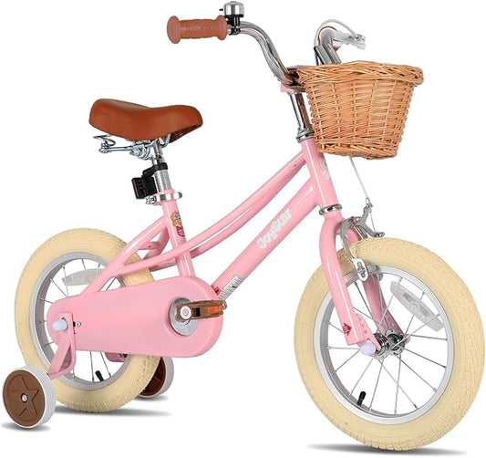 JOYSTAR Girls Bike for 2-12 Years Old Toddlers and Kids, 12" 14" 16" 18“ Retro Style Kids Bike with Training Wheels, 20 Inch Children Bicycle with Kickstand