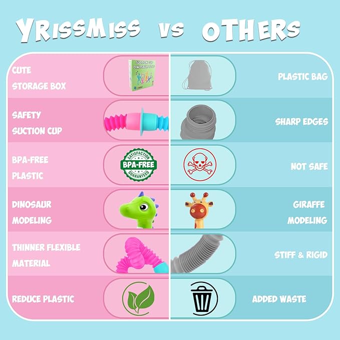 8Pcs Telescopic Suction Cup Dinosaur Toys,Sensory Toys for Kids 3-5 5-7,Toddler Toy,Fidget Toy,Toddler Travel Essential for Airplane,Pop Tubes, Christmas Stocking for Kids Boys Girls B