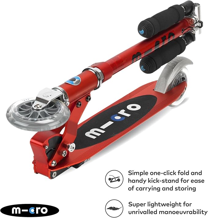Micro Kickboard - Sprite 2-Wheeled, Smooth-Gliding, Foldable Micro Scooter for Kids Ages 6 to Teen