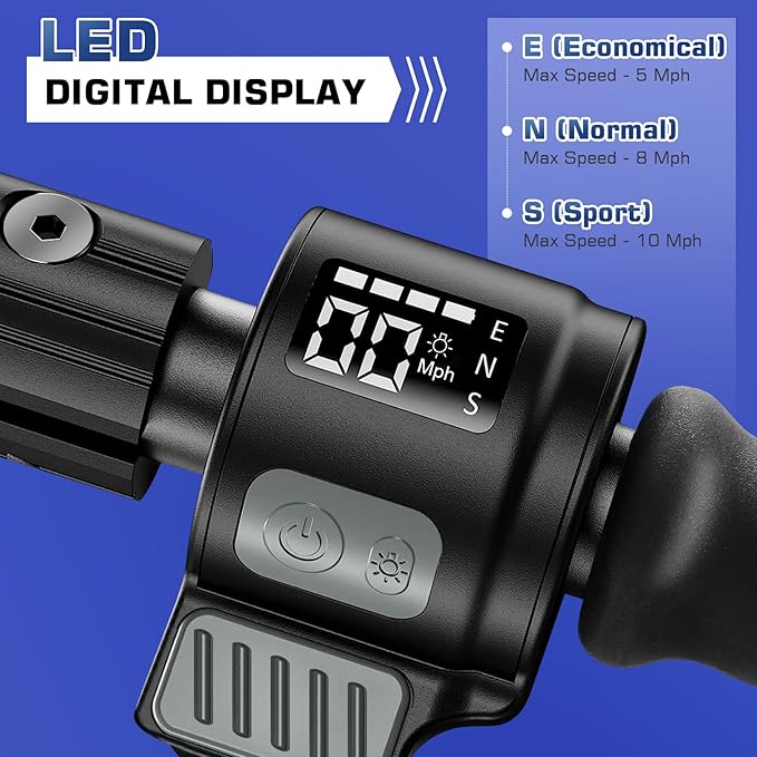 Caroma Electric Scooter for Kids Ages 6-14, 180W/150W Motor & 10 Mph, 85 Mins Ride Time, Adjustable Height & Speed, LED Display & Colorful Lights, Kids Electric Scooter, Best Gifts for Girls and Boy