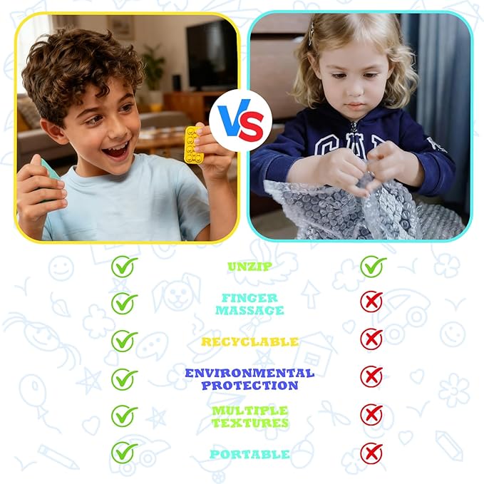 Pop It Sensory 3D Printed Fidget Toy :4 Pack Little Ouchies Pain Fidget - Sensory Toys for Autism ADHD Special Needs Classroom School - Gifts Prizes Bulk for Kids Stocking Stuffers Goodie Bags