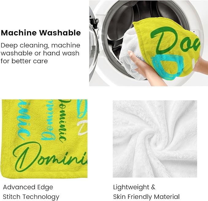 Dr.TOUGH Personalized Name Blanket Personalized Blanket for Adult Kids Flannel Customized Personalized Blankets and Throws