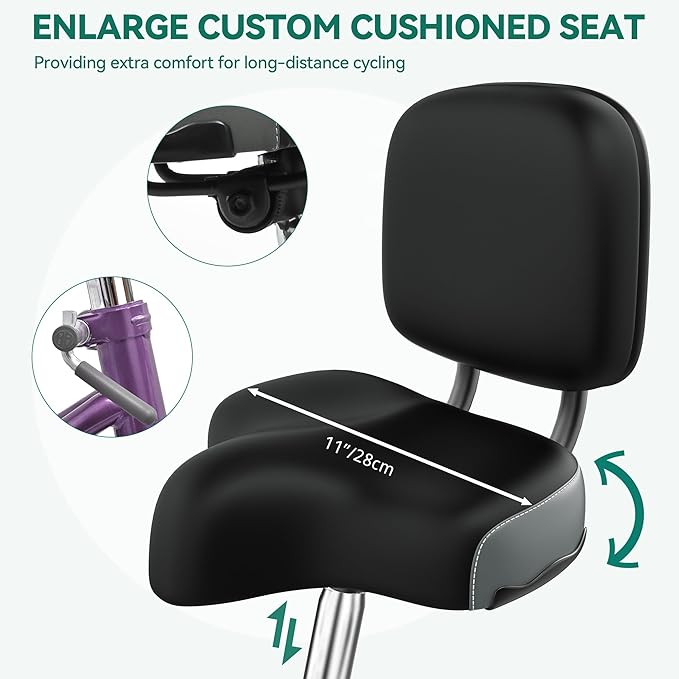 YITAHOME 24 & 26 Inch Adult Tricycle, 1 & 7 Speed 3 Wheel Bikes, Large Seat with Backrest Trike for Adults with Front & Rear Baskets, Cruiser Bike for Seniors Women Men Commute Picnic Outdoor