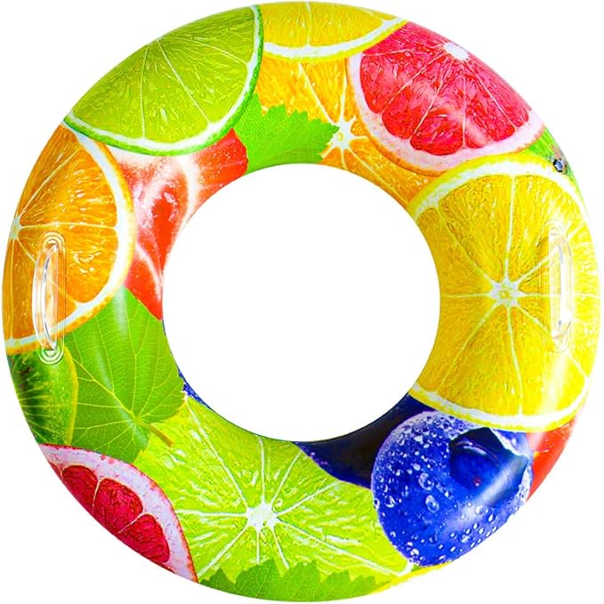 Pool Floats for Adults and Kids, Swim Ring Tube for Kids, Pool Floats with 2 Handles, Beach Floats Suitable for Adults and Kids