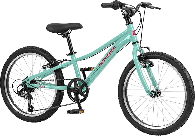 Retrospec Dart 20 & 24 Inch Kids Bike - 7-Speed Hybrid Bicycle for Ages 6-11 with 29in All-Season Tires & Shock Absorption - Adjustable Height Youth Bike with V-Brakes & Smooth Gear Shifting