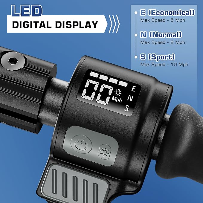 Caroma Electric Scooter for Kids Ages 6-14, 250W/180W/150W Motor & 15 Mph, 85 Mins Ride Time, Adjustable Height & Speed, LED Display, Kids Electric Scooter, Best Gifts for Boys & Girls