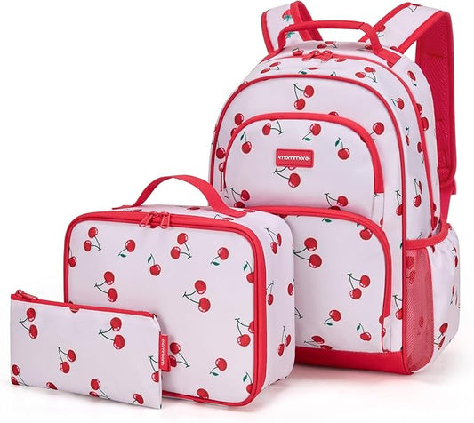 mommore Kids Backpack for Boys Girls Preschool Kindergarten Backpacks Lightweight Elementary School Bookbag with Lunch Box
