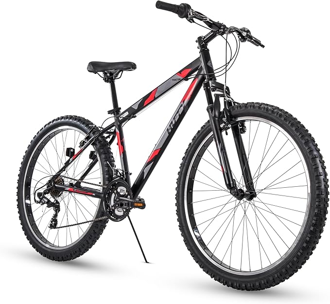 Huffy Mountain Bikes for Men, 26/27.5 Inch Sizes, Multiple Speeds, Suspension Available, Fat Tire Option, Sleek Graphics, Disc Brakes Available, Adjustable Comfort Saddle, Durable, Multiple Colors