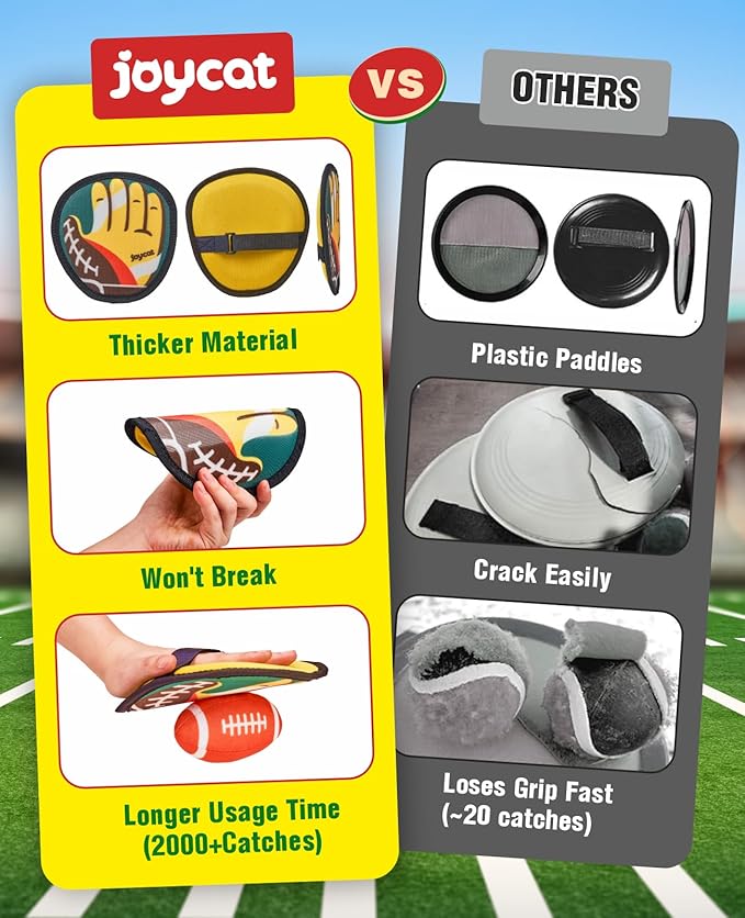 JoyCat Toss and Catch Ball Game Set,Kids Toddler Baseball Glove,Beach Yard Games,Sports&Outdoor Kids Toys,Birthday for 3 4 5 6 7 8 9 10+Year Old Boys Girls