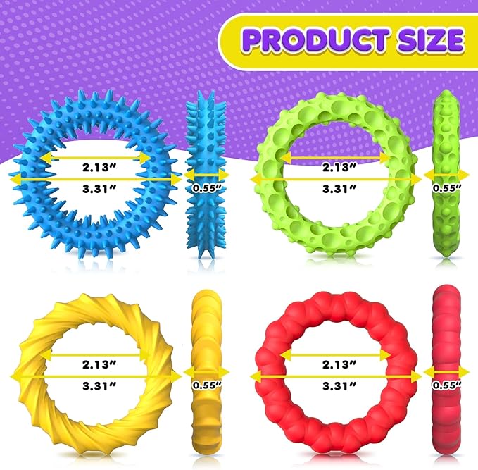 Sensory Fidget Toys for Kids Adults - 8 Pack Stretchy Fidget Bracelet | Texture & Calming Autism Sensory Toys for Special Needs Autistic Children | Calm Down Toy for Toddler Girls Boys