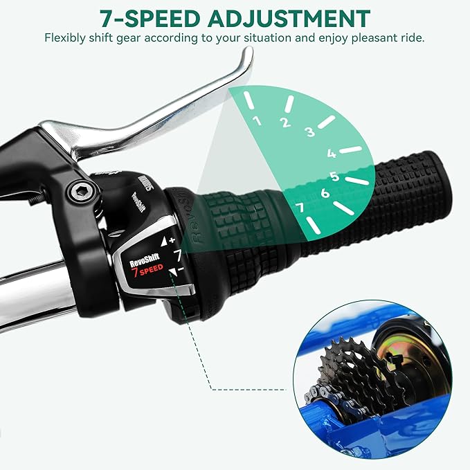 YITAHOME 24 & 26 Inch Adult Tricycle, 1 & 7 Speed 3 Wheel Bikes, Large Seat with Backrest Trike for Adults with Front & Rear Baskets, Cruiser Bike for Seniors Women Men Commute Picnic Outdoor