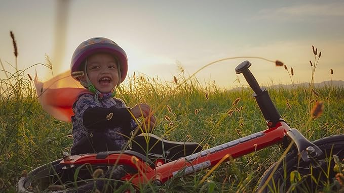 Strider 12” Sport Bike - No Pedal Balance Bicycle for Kids 1 to 4 Years - Includes Safety Pad, Padded Seat, Mini Grips & Flat-Free Tires - Tool-Free Assembly & Adjustments