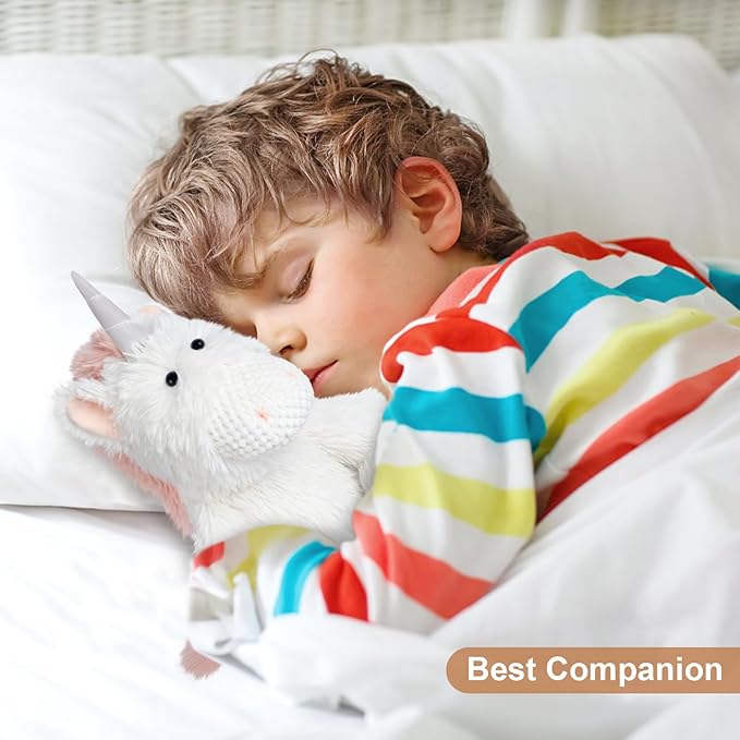 Coolable Warmable Unicorn Stuffed Animal, Microwavable Stuffed Animals Heating Pad for Soothing & Relaxation, Lavender Plushies for Stress Relief, Stuffed Unicorn Gifts for Girls