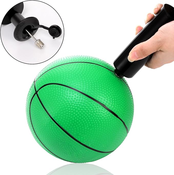 8 Pack Mini Basketballs, 7" Small Pool Basketball with Pump, Inflatable PVC Basketball Hoop Indoor, Toy Replacement Basketballs for Pool, Sports Party, Water Games, Kids Outdoor Play