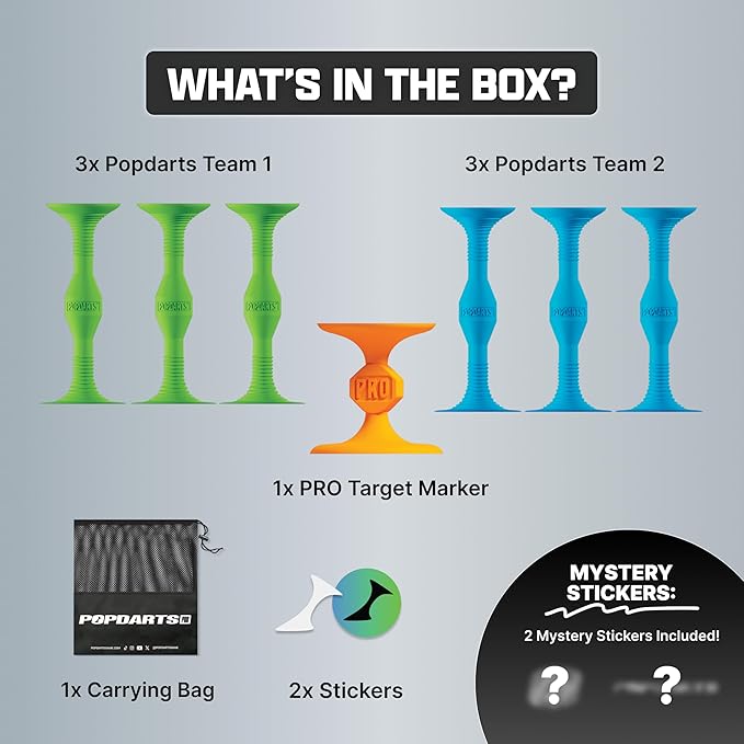 Popdarts Pro Pack (Blue and Green) - Indoor, Outdoor Suction Cup Throwing Game - Competition with a POP