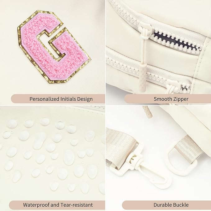 Birthday Gift for 5 6 7 8 9 10 11 12 13 14 15 16 Year Old Girls Fanny Pack Crossbody Bags for Women,Cute Trendy Stuff - Cream,G