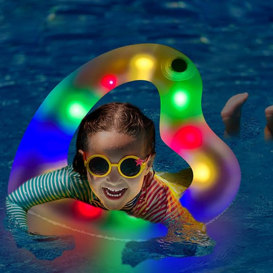 ZHUYNXIR Heart Swimming Pool Float Loungers Tube, Water Fun Beach Party Toys for Kids，Birthday Scene Layout Props.