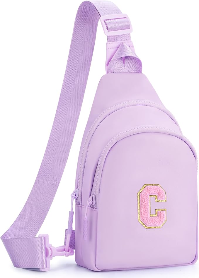 Birthday Gift for 5 6 7 8 9 10 11 12 13 14 15 16 Year Old Girls Fanny Pack Crossbody Bags for Women,Cute Trendy Stuff - Lavender,C