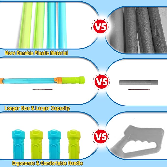 Water Gun for Kids, 10 Pack Pool Water Squirter Blaster, 35 ft Range Squirt Gun Bulk, Water Soaker Shooter for Summer Outdoor Game Pool Beach Party