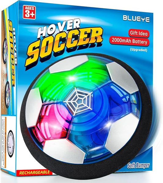 BLUEYE Rechargeable Hover Soccer Ball- Kids Toys -Indoor Toddler Game -Birthday for Boy Age 3,4,5,6,7,8,9 Years Old -Easter Basket Essential- Stocking Stuffers - Yankee Swap-1Pack