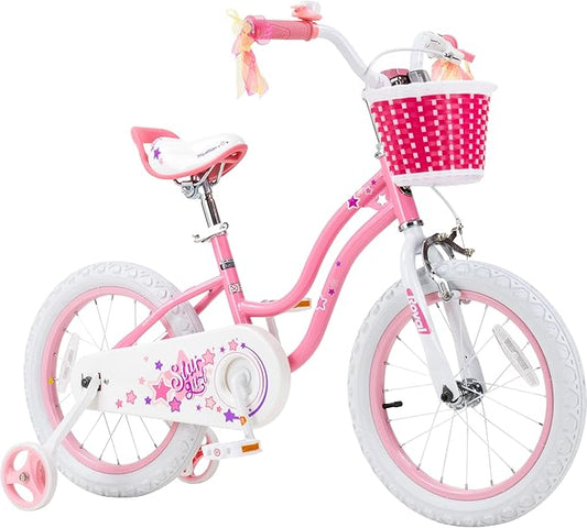 RoyalBaby Girls Bike Classic & EZ Kids Bike, Balance and Pedal Bicycle, 12 14 16 18 20 Inch Toddlers to Big Kids 3-10 Years