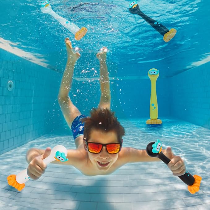 haomsj Duck Swimming Diving Pool Sticks Toys for Kids 3pcs Dive Toys,Summer Underwater Sinking Pool Toys for Boys and Girls Ages 8-12 (Duck Stick)