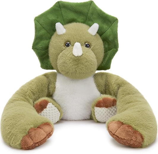 MaoGoLan Microwavable & Weighted Triceratops Stuffed Animal,3.8 lbs Freezable 38“ Long Arms Dinosaur Huggable Weighted Plush Toys, Warm and Comfort Heated Plushie for Adults,Kids