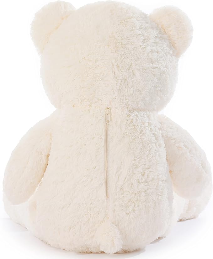 Poutmac Big Teddy Bear 55" White Giant Soft Stuffed Animals Cute Plush Toy for Girlfriend Women Kids for Valentine's Christmas Birthday