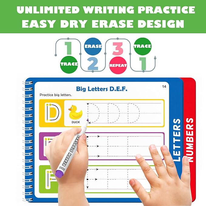 Preschool Learning Activities - Tracing Books for Kids Ages 3-4 Toddler,Writing Practice Tracing for Age 3-5,Preschool Kindergarten Workbooks,Handwriting Books for 4-5 Year Olds
