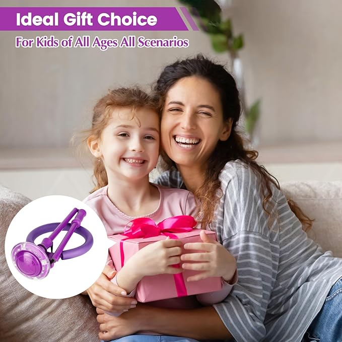 Skip Ball - Foldable Colorful Flash Wheel Indoor Outdoor Game Fitness Toys for Kids, Cool Kids Toys Christmas Birthday Gifts for Girls Boys Age 6 7 8 9 10+ Year Old