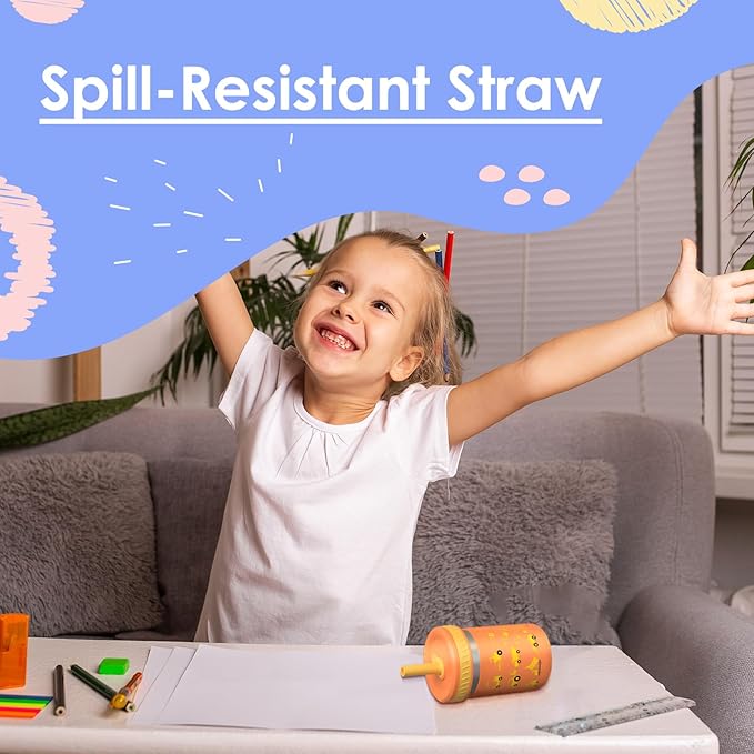 Sursip Stainless Steel Kids & Toddler Cups with Straws and Lids|15 oz Mason jars for Snacks & Smoothie|Spill-Proof Sippy Drinking Water Cups, BPA-Free, Dishwasher Safe